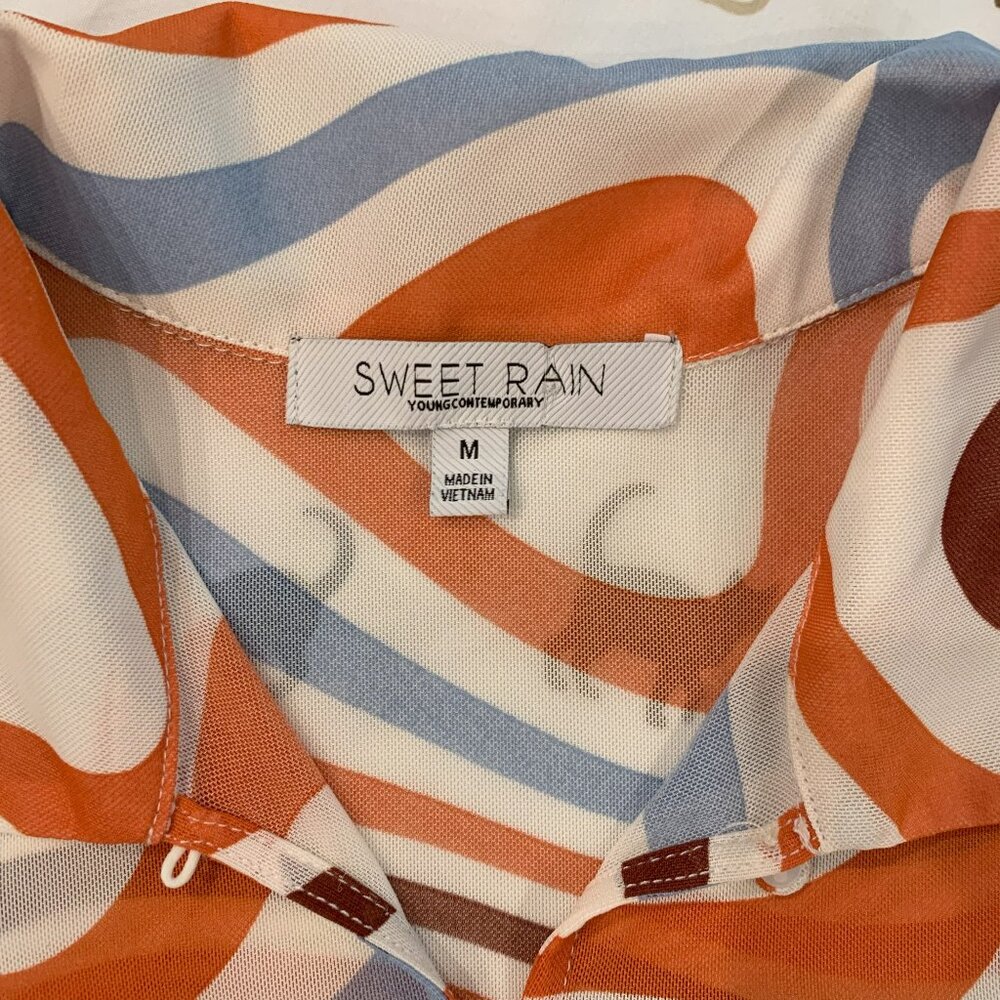 Sweet Rain Sheer Button Down Shirt - Picture 2 of 5